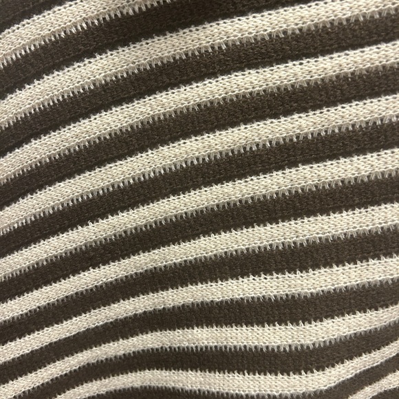 Demdaco Women’s Cowl Neck Poncho Brown Cream - Picture 2 of 8